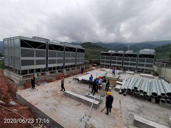 方形冷卻塔的組成與安裝(225噸方形冷卻塔安裝步驟)